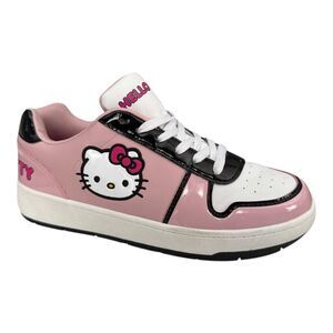 Hello Kitty Shoes Womens Size 9 Low Top Patent Lace Up Sanrio Cute Sneakers